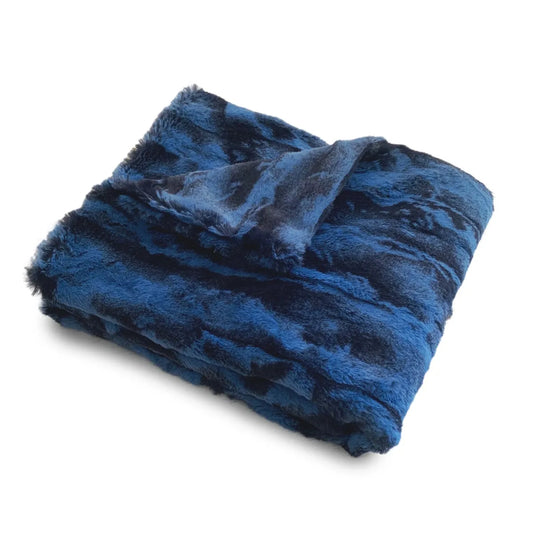 Marbelized Faux Fur Blanket